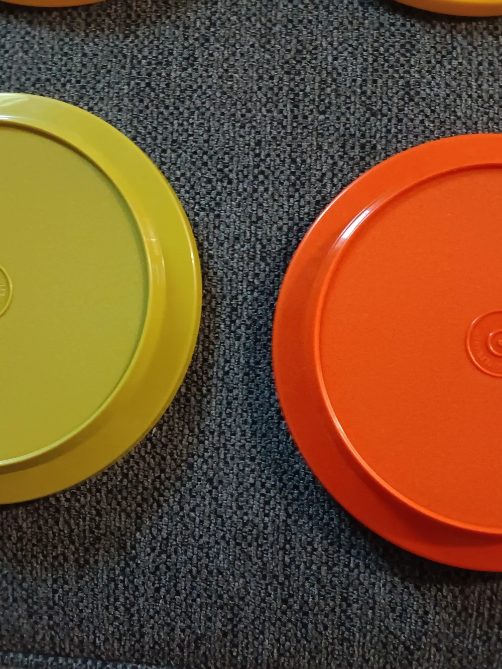 Set Of 8 Vintage Tupperware Harvest Collection Replacement Lids 7 Inches 1207-27
